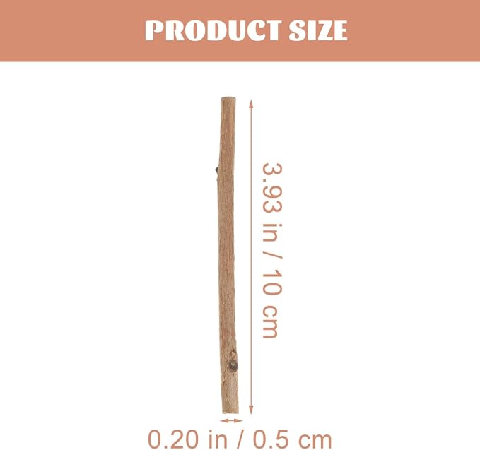 IMIKEYA 100Pcs Wood Log Sticks, 4 Inch Crafts Sticks, | Natural Twigs Sticks - Image 5