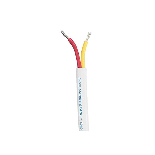 ANCOR MARINE GRADE 124599 Electrical Safety Duplex Tinned Boat Cable (Flat, 14-Gauge, 1000-Feet)