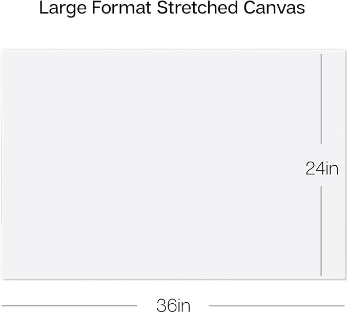 KINGART Stretched White Canvas Set – Rectangle, 24x36 Inch, Triple Gesso Primed - Image 3