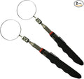Telescoping Inspection Mirror Round Mirror Handle Tools Inspection Tool for Check The Condition of The Vehicle, Observe The Eyelashes, Mouth and Other Small Parts (Inspection mirror 2PCS)