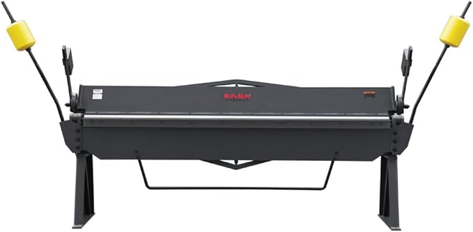 KAKA INDUSTRIAL Sheet Metal Brake, 100-Inch Heavy-Duty Metal Brake Bender, 12-Gauge Mild Steel Capacity Aluminum Brake, Floor Model Metal Break W-10012