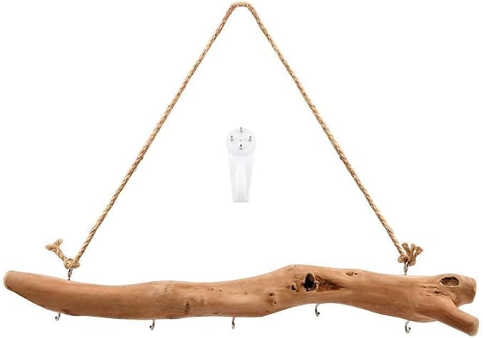 15Inch Driftwood Wall Hanging Jewelry Organizer by Unknown