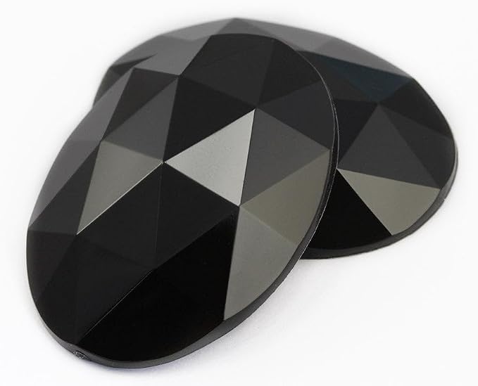 40x30mm Jet Black H101 Large Flat Back Oval Acrylic Rhinestones Cosplay Costume - Image 2