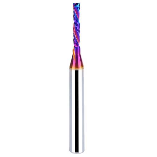 1/4 Inch Shank Up/Down Cut Spiral Router Bit | 1/8 Inch Cutting Dia x 3/4 Inch Length | Long-Life Coating - CNC Router Bits for Precision Engraving & Mortising