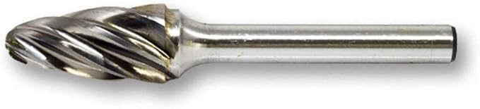 Benchmark Abrasives Ball Shape Premium Tungsten Carbide Burr with 1/4 Inch Shank Aluminum Cut Rotary Tool, Engraving Tool for Non-Metals Shaping Carving (SF-5NF)