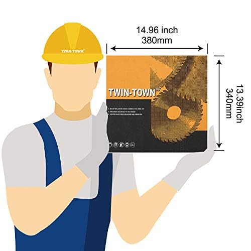 TWIN-TOWN 12-Inch 80-Tooth ATB Fine Finish Wood Cutting Circular Saw Blade, 1 Inch Arbor, Compatible with Table and Miter Saws, Premium Quality Woodworking Saw Blade