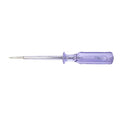 Fielect 5pcs Voltage Tester Voltage Detector Pen Circuit Tester Tool Flat-Blade Slotted Screwdriver Test Pen JRDB-936 AC/DC 100-500V Purple Clear