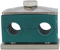 33.7MM Twin Series Clamp, Polypropylene with Galv Plated Steel Hardware, Weld Mounting