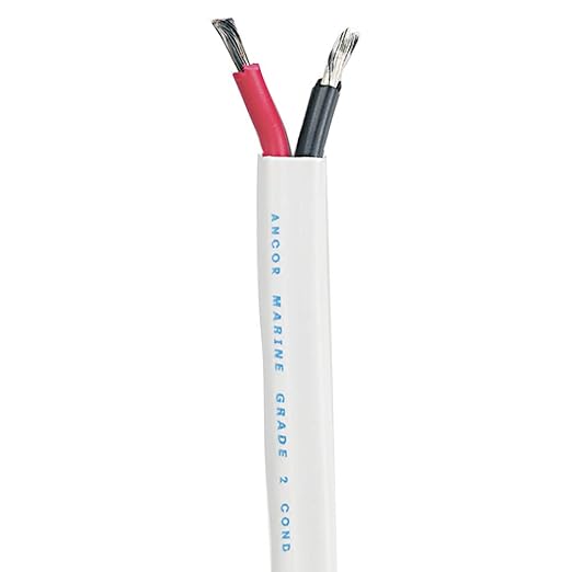 Ancor Marine Grade Products 121325 Duplex Cable, 12/2 AWG (2 x 3mm2), Flat - 250ft, Black/Red