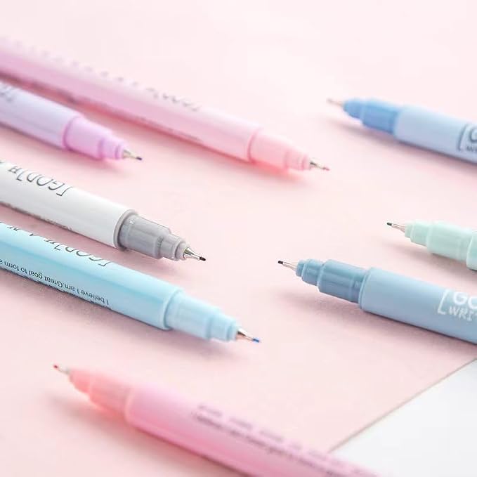HANKU Colored Fineliner Pens, 0.38mm Fine Tip Pens, 8 Colors Fine Point Pen - Image 3