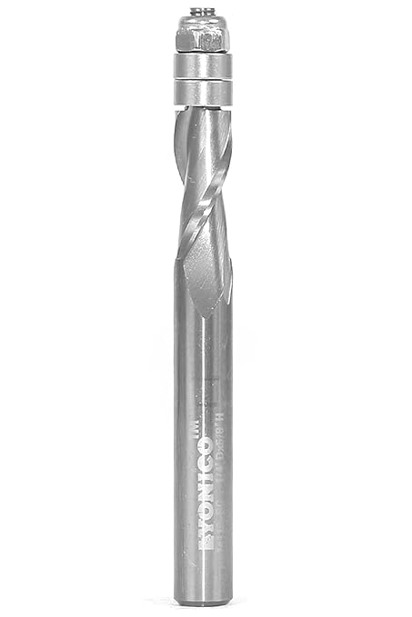 YONICO Solid Carbide Flush Trim Router Bit Spiral 1/4-Inch Upcut 1/4-Inch Shank 14119