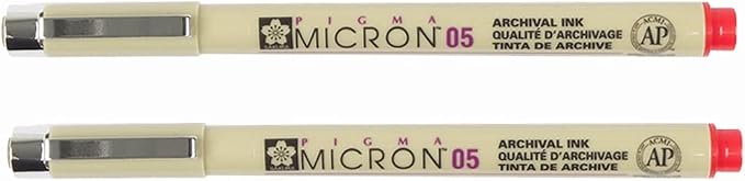 SAKURA PIGMA MICRON 05 FINELINER PEN, 0.45MM LINE WIDTH by SAKURAOFAMERICA
