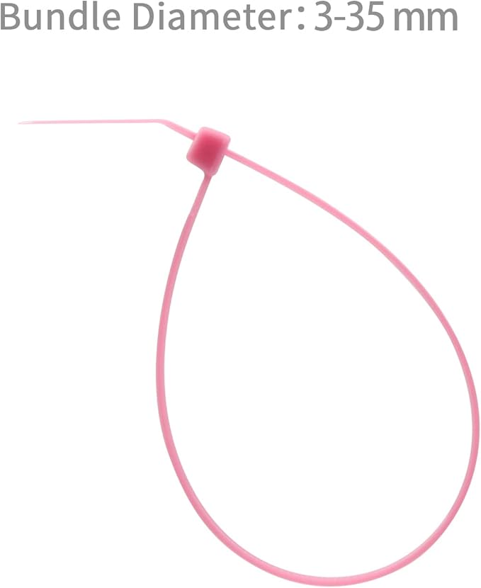 XINGO 1000 PCS 6 inch Cable Zip Ties, 18lb Strength, Small Tie Wraps Self-Locking Nylon Zip Ties for Indoor and Outdoor Use (Pink)