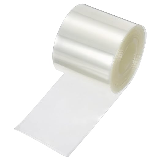 MECCANIXITY Battery Wrap PVC Heat Shrink Tubing 32mm Dia 50mm Flat 20 Feet(6meters) Clear Good Insulation for Battery Pack