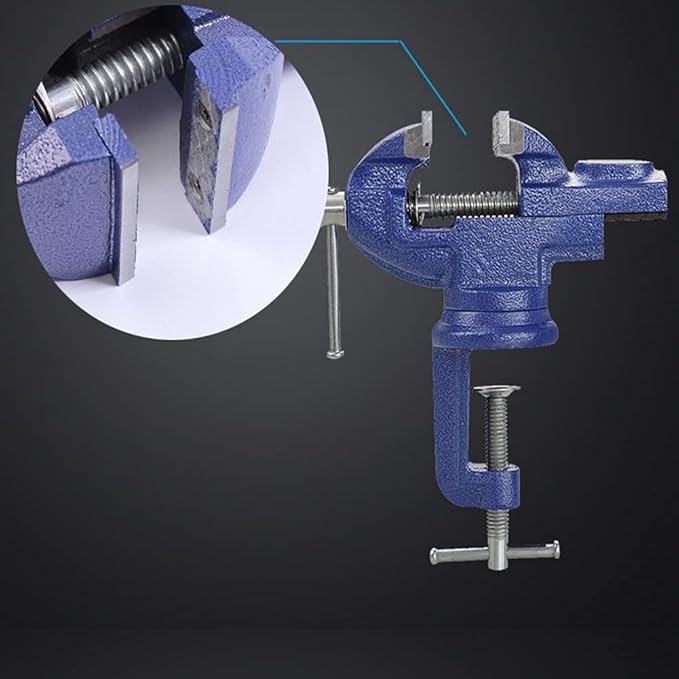 Table Clamp Small Bench Vice New upgraded cast iron manufacturing Jewelers Hobby Clamps Craft Repair Tool Portable Work Bench Vise (mini) (2.5 INCH)