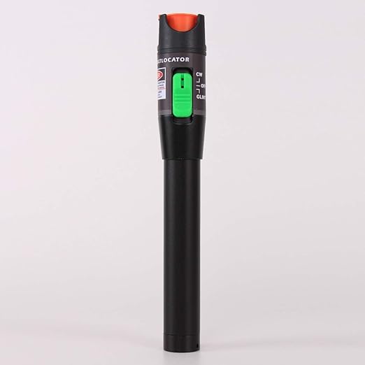 Visual Fault Locator 30KM, VFL Fiber Optic Tester Kit Include Single Mode 9/125um FC Male to LC Female Adapter, Fiber Light Pen for Network Cable Test