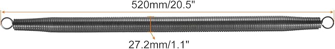 MECCANIXITY Spring Tube Bender OD 27.2 mm/1.1" Steel Spring Pipe Bending Tubes 520 mm/20.5" Long for 1" PVC Pipe(ID 28.2 mm) Home Renovations, Electrician Wiring Bending Pipe