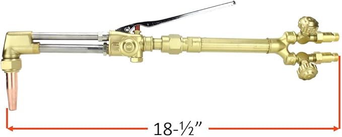 SÜA - Heavy Duty Oxy-Fuel Torch Replacement for Victor with Check Valves + Cutting Tip + Heating Tip (Propane)
