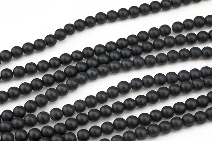 Zenkeeper 108 Pcs Matte Black Onyx Beads - Image 7