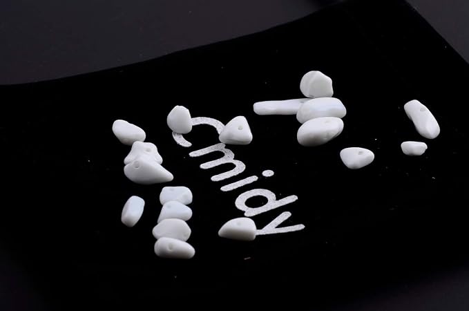 Natural Chip Stone Beads 5-8mm Ceramic Whiteware 400 Pieces Irregular Gemstones - Image 2