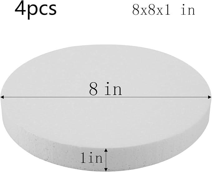 FFchuanhe 4 Pack Foam Circles for Crafts, Polystyrene Round Foam Discs for DIY - Image 2