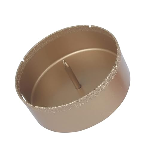 Brazed Diamond 4-3/8 inch Hole Saw with Center Drill Bit for Ceramic,Porcelain,Tile,Glass,Granite Quartz,Marble,Gemstone,Dry Drilling 110mm