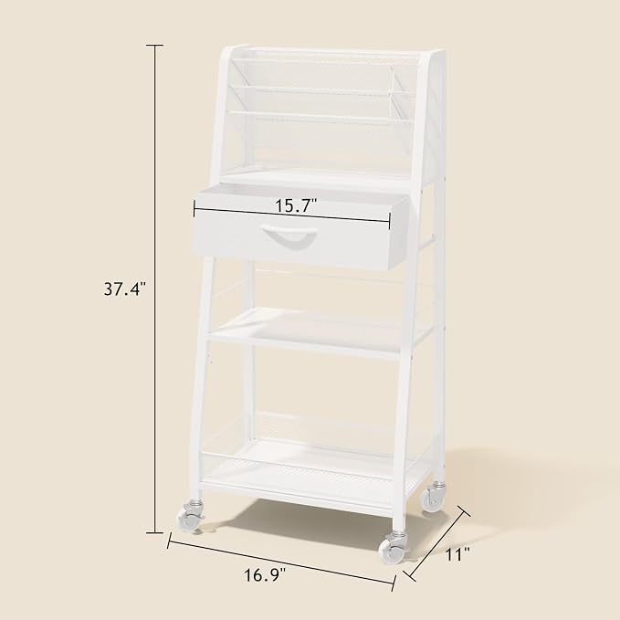 Homsorout 3 Tier Rolling Cart - Image 4