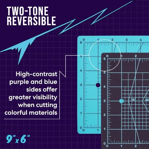 Zoid 9" x 6" Self-Healing Cutting Mat, PVC Grid Mat, Crafting and Sewing Mat - Image 2