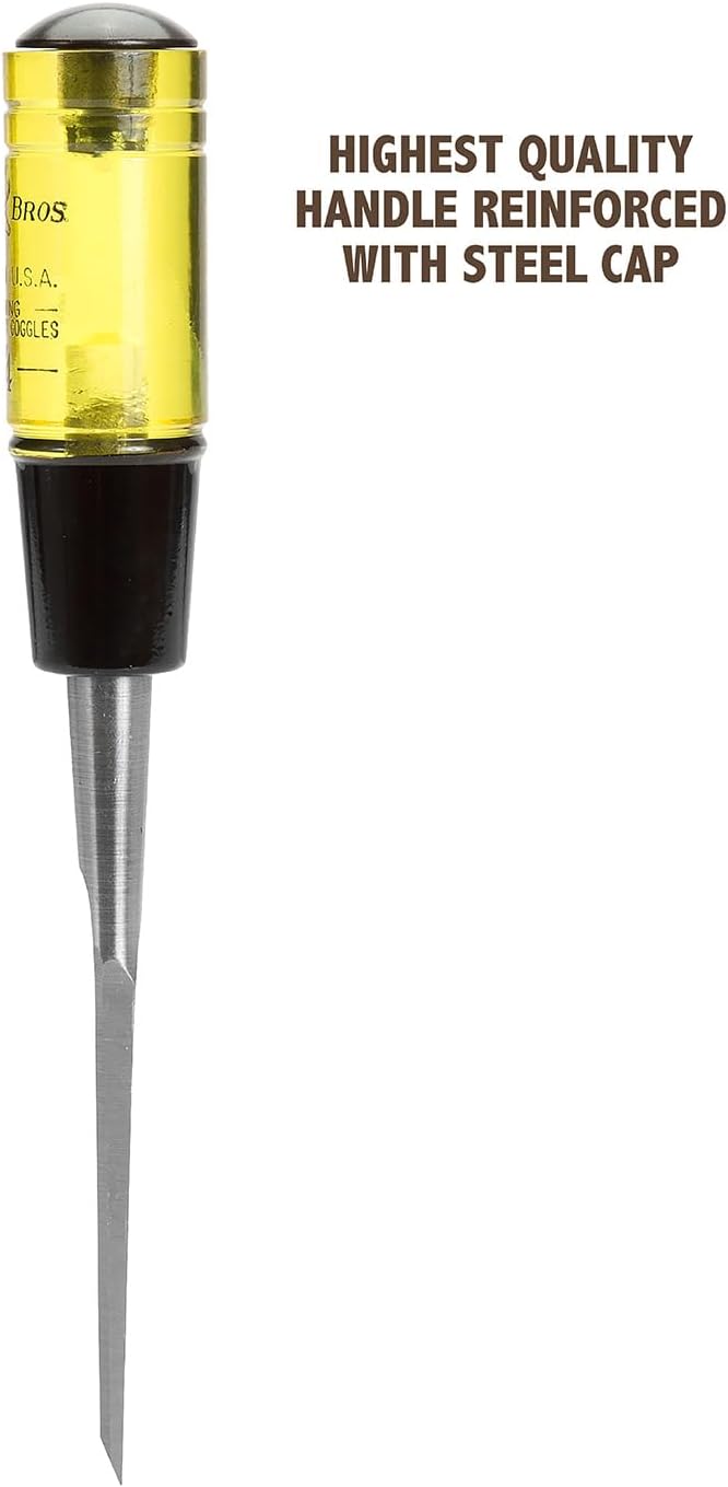Buck Brothers 120104BC 5/8" Wood Chisel Made in USA, For Paring and Finishing Cuts in Carpentry and Woodworking, Tempered Tool Steel Blade, Mallet-Safe Handle