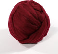 100g Wool Roving Yarn, Fiber Roving Top, Wool Chunky Yarn, Wine Red | Pure Wools by Namzi