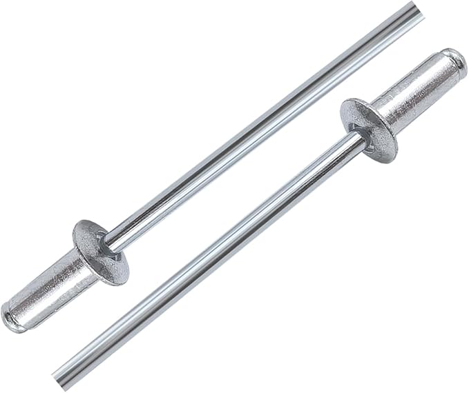 200pcs Silver 1/8" x 3/8" Aluminum Blind Rivets, 3.2 x 9.5mm Pop Rivets,Aluminum Grip and Steel Mandrel