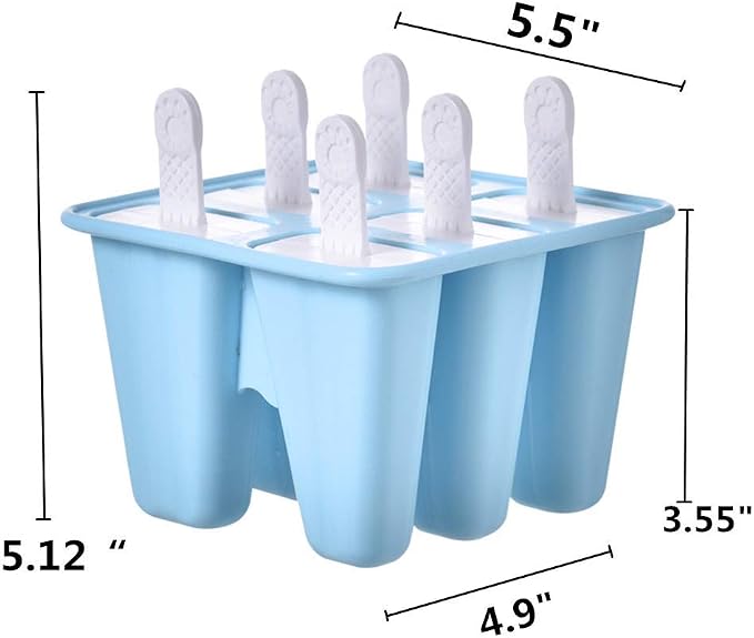 Popsicle Mould，Popsicle Maker Popsicle Molds 6 Pieces Silicone Ice Pop Molds - Image 2