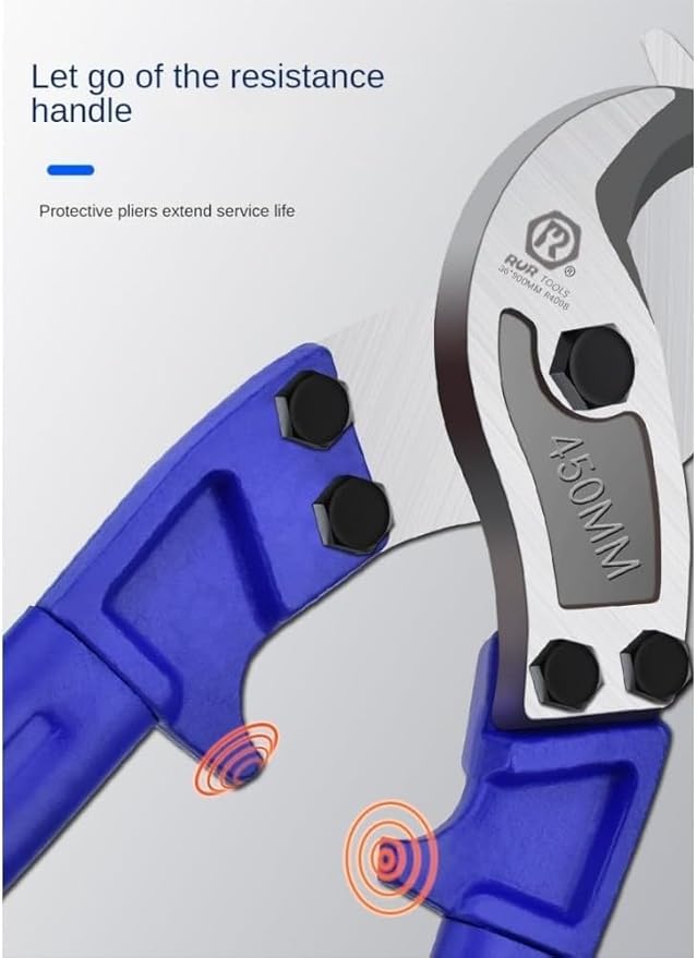 18-inch Cable Cutter Heavy Duty - Wire Cutters for Hard Wire Ropes,Industrial Strength,Comfort Grip Handle,Ideal for Firefighter tools