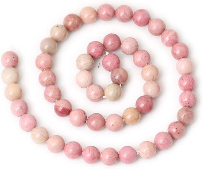 45PCS 8mm Natural Rhodochrosite Gemstone Smooth Round Loose Beads - Image 2