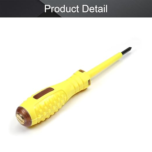 Fielect 10pcs Circuit Tester, Voltage Tester Pen Screwdriver Electric Test Detector, Phillips Screwdriver Test Pencil 100-500V