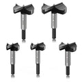 ASNOMY 5PCS Large Size Forstner Drill Bit, 1-3/16Inch to 2-3/8Inch Carbide Tipped Forstner Bit for Hard Wood, Wood Drilling Hole Saw Set Woodworking Hinge Cutter Tool Kits for Wood