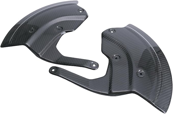 Motorcycle Front Brake Caliper Disc Guard Fairing Protector for BMW M1000RR S1000R S1000RR S1000XR 2020 2021 2022 2023 2024 Carbon Fiber Aero Disc Fender Accessories (ABS Carbon Fiber-Vibrant)