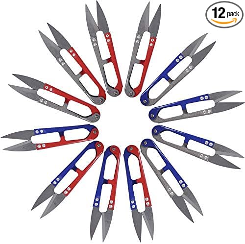 UCEC 12 Pack Thread Snips, Small Sewing Scissors & Crochet Thread Cutter Yarn by UCEC