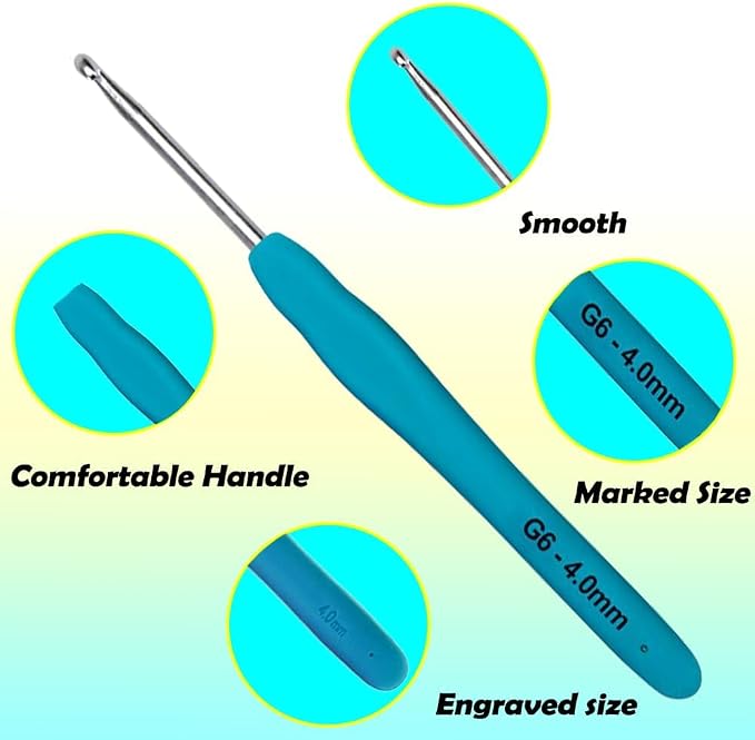 Yarniss Ergonomic Crochet Hooks Set, 9 Sizes Crochet Hooks - Image 2