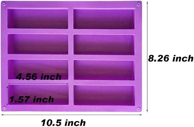 Palksky 8 Cavity Rectangle Granola Bar Silicone Mold/Nutrition/Cereal Bar Molds - Image 3