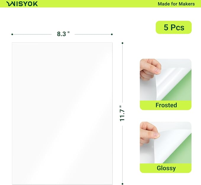 WISYOK 5Pcs Shrinky Dink Sheets, Printable Shrinking Plastic Sheets - Image 2