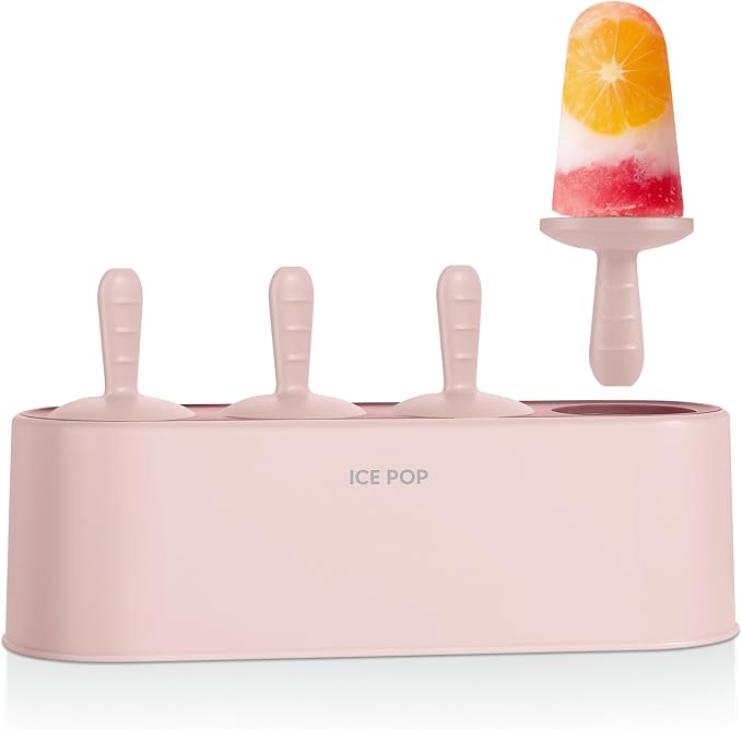 Popsicle Mold Set 4 Pieces Homemade Silicone Popsicle Maker Easy Release Ice by WYOK