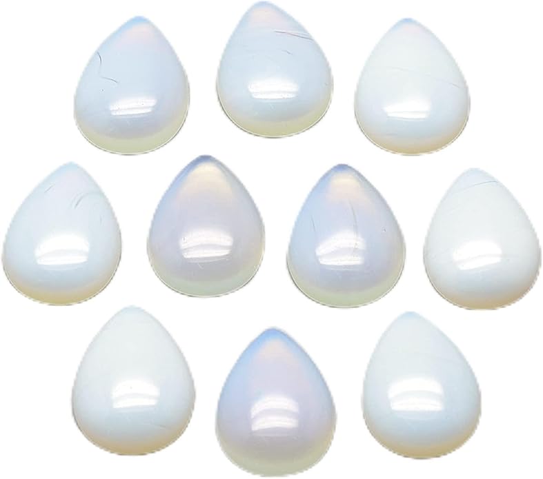 Fashewelry Natural Teardrop Flat Back Cabochons Beads by FASHEWELRY