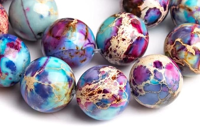 Zenkeeper 116 Pcs Sea Sediment Imperial Jasper Beads - Image 4