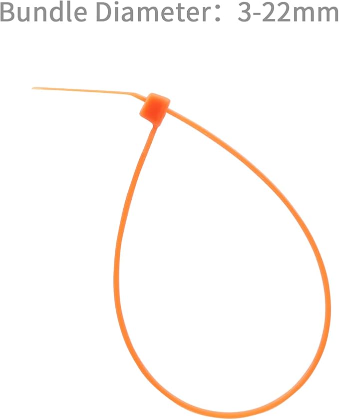 XINGO 1000 PCS 4 inch Cable Zip Ties, 18lb Strength, Small Tie Wraps Self-Locking Nylon Zip Ties for Indoor and Outdoor Use (Orange)