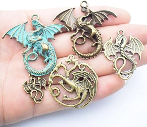 100g Craft Supplies Mixed Flying Dragon Charms Pendants Beads Charms Pendants - Image 4