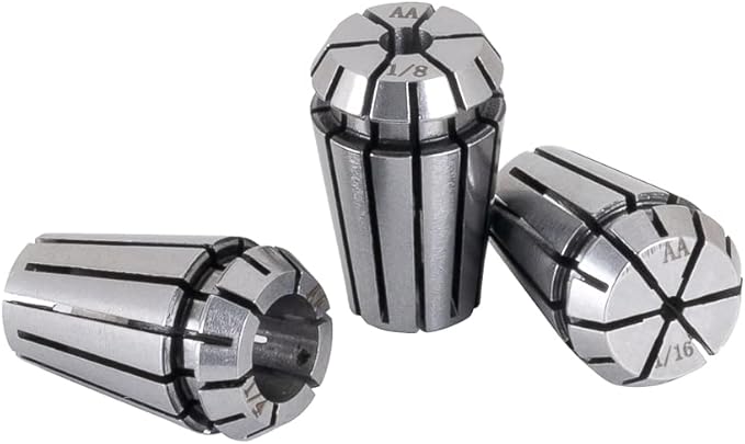 3PCS ER11 High Precision Spring Collet Set 1/4" 1/8" 1/16" for CNC Engraving Milling Lathe Chuck Tool