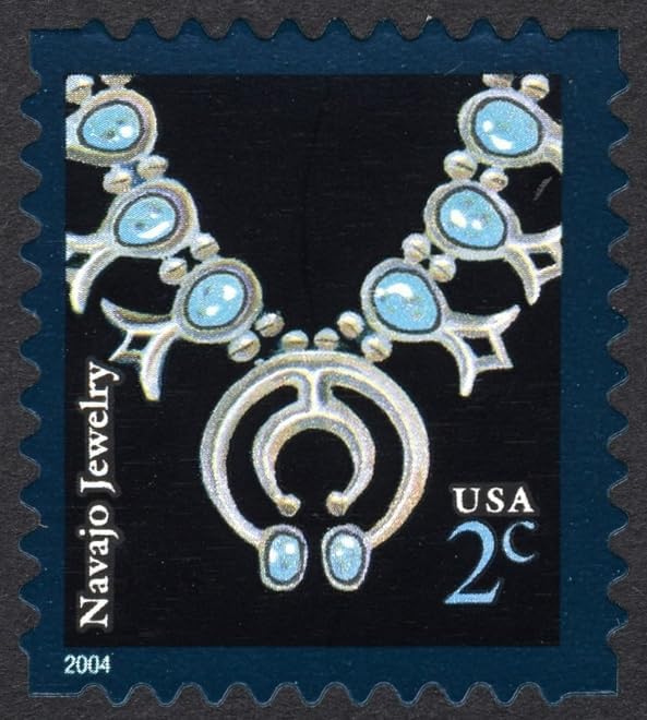 Indian Necklace Navajo Jewelry 2-Cent 2004 Definitive Denominated Mail-Use - Image 2