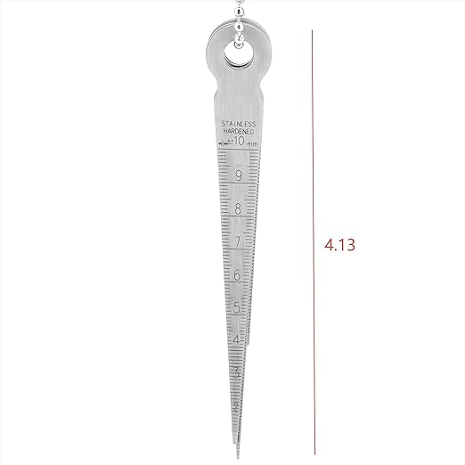 Metal Ruler-Style Feeler Gauge Set - 10 Blades Stainless Steel Gap Measuring Tool (0.04-0.40" & 1-10mm), 0.001" Accuracy for Valve/Spark Plug