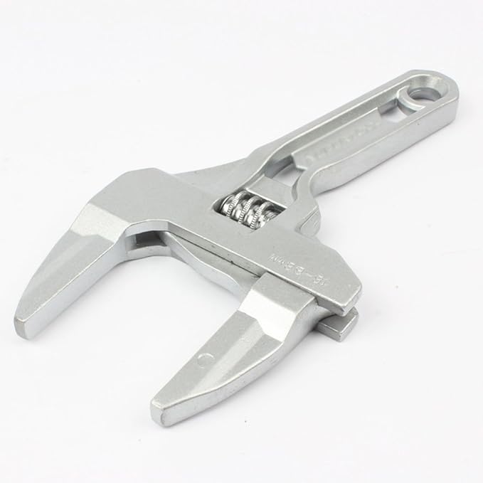 Adjustable Spanner Wrench 16-68mm, short shank plumbing wrench for tight spaces, mini plumber wrench for bathroom kitchen pipe nuts bolts